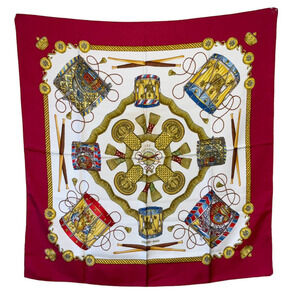 Hermes Hermès “Les Tambours” Silk Scarf 90cm Square